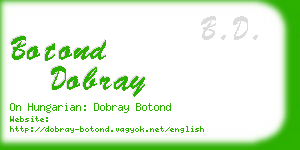 botond dobray business card